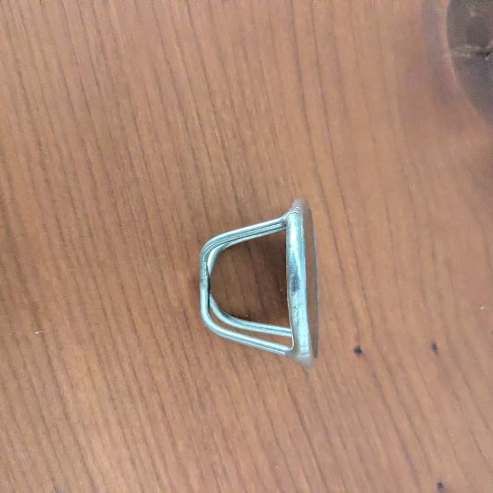 Black Glass Circle Statement Ring - image 8